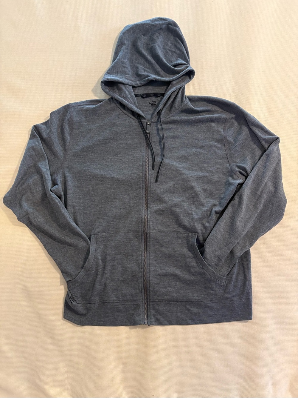 QOR Men’s Charcoal Gray Zip Hoodie Sweater